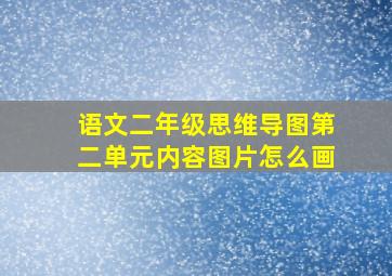 语文二年级思维导图第二单元内容图片怎么画