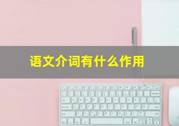 语文介词有什么作用