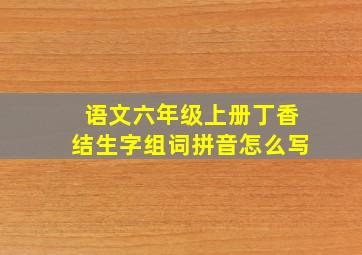 语文六年级上册丁香结生字组词拼音怎么写