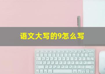 语文大写的9怎么写