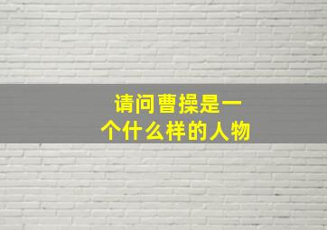 请问曹操是一个什么样的人物