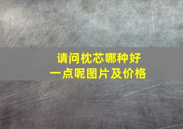 请问枕芯哪种好一点呢图片及价格