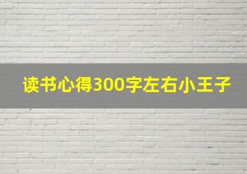 读书心得300字左右小王子