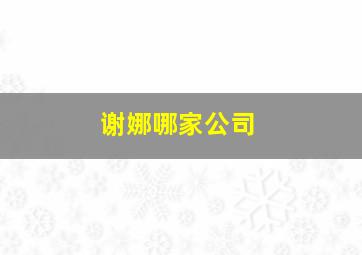 谢娜哪家公司