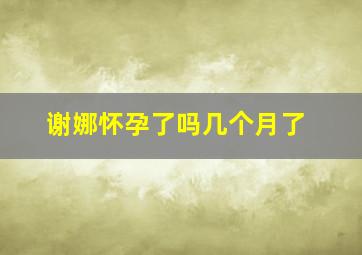 谢娜怀孕了吗几个月了