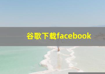 谷歌下载facebook