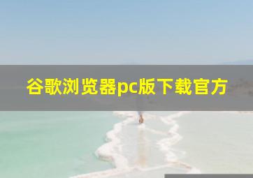 谷歌浏览器pc版下载官方