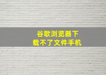 谷歌浏览器下载不了文件手机