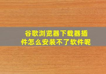 谷歌浏览器下载器插件怎么安装不了软件呢