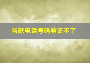 谷歌电话号码验证不了