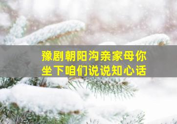 豫剧朝阳沟亲家母你坐下咱们说说知心话