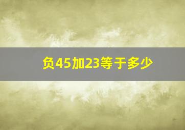 负45加23等于多少