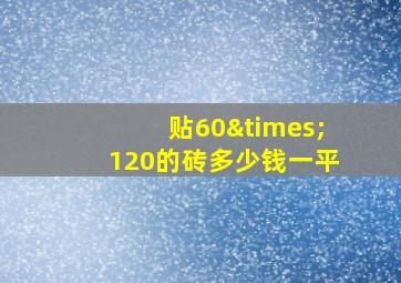 贴60×120的砖多少钱一平