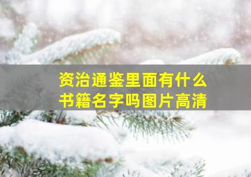 资治通鉴里面有什么书籍名字吗图片高清