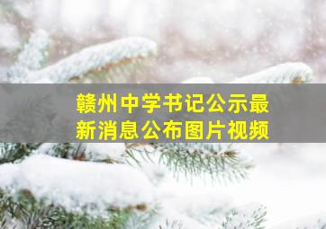 赣州中学书记公示最新消息公布图片视频