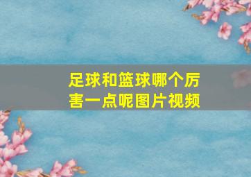 足球和篮球哪个厉害一点呢图片视频