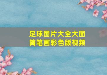 足球图片大全大图简笔画彩色版视频