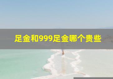 足金和999足金哪个贵些