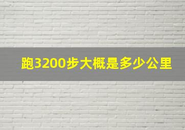 跑3200步大概是多少公里