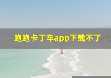 跑跑卡丁车app下载不了