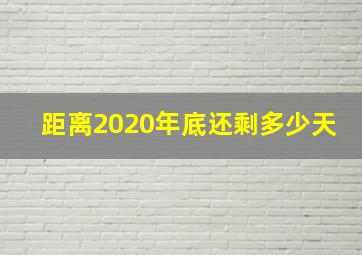 距离2020年底还剩多少天