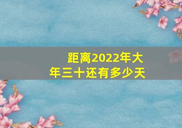 距离2022年大年三十还有多少天