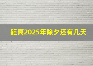 距离2025年除夕还有几天