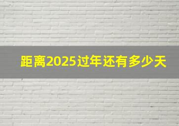 距离2025过年还有多少天