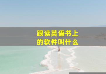 跟读英语书上的软件叫什么