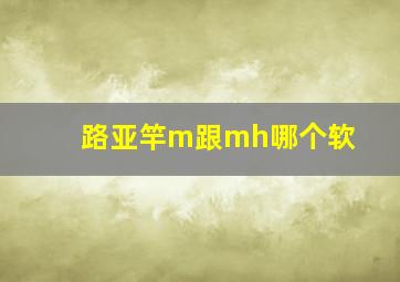 路亚竿m跟mh哪个软