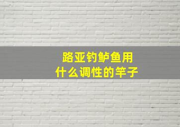 路亚钓鲈鱼用什么调性的竿子