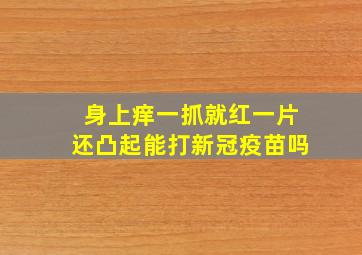 身上痒一抓就红一片还凸起能打新冠疫苗吗