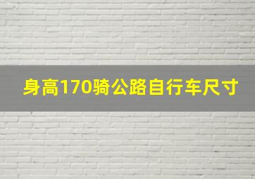 身高170骑公路自行车尺寸