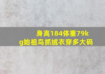 身高184体重79kg始祖鸟抓绒衣穿多大码