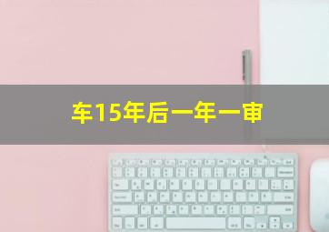 车15年后一年一审