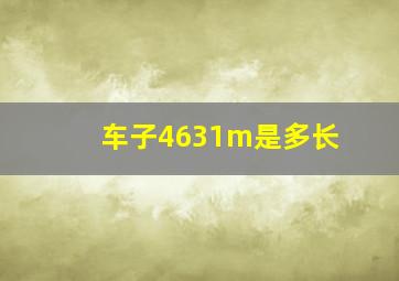 车子4631m是多长