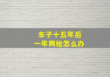 车子十五年后一年两检怎么办