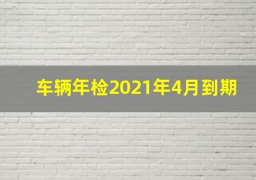 车辆年检2021年4月到期