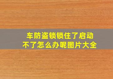 车防盗锁锁住了启动不了怎么办呢图片大全