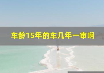 车龄15年的车几年一审啊