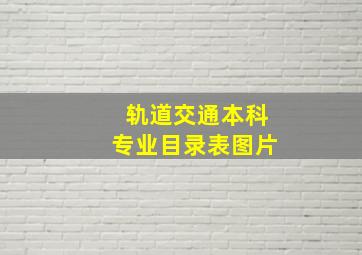 轨道交通本科专业目录表图片