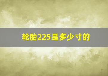 轮胎225是多少寸的