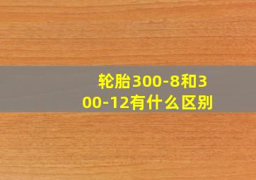 轮胎300-8和300-12有什么区别