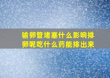 输卵管堵塞什么影响排卵呢吃什么药能排出来