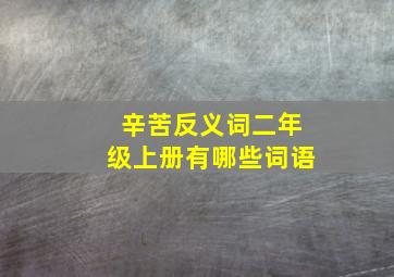 辛苦反义词二年级上册有哪些词语