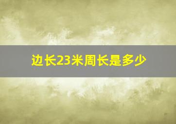 边长23米周长是多少