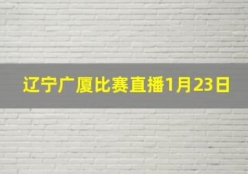 辽宁广厦比赛直播1月23日