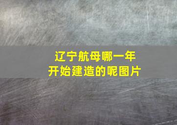 辽宁航母哪一年开始建造的呢图片