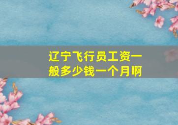 辽宁飞行员工资一般多少钱一个月啊