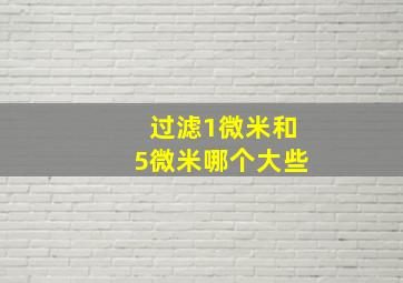 过滤1微米和5微米哪个大些